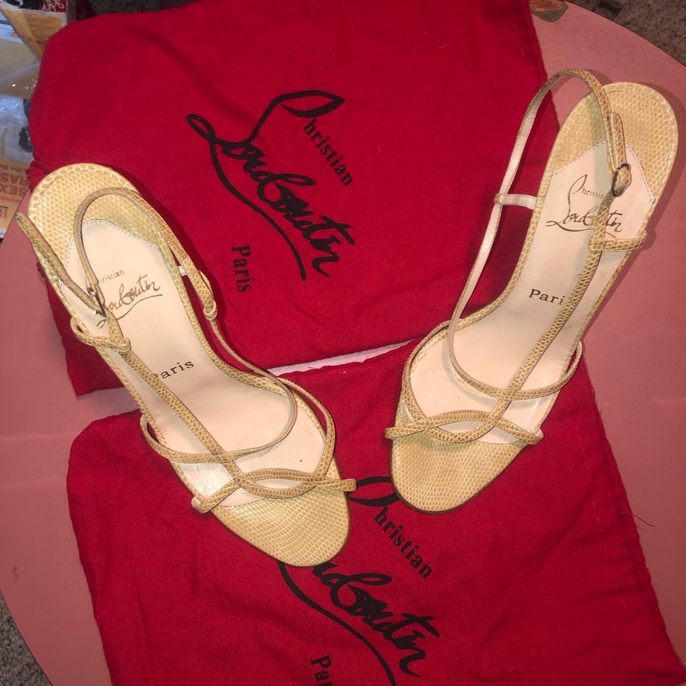 Christian Louboutin sandals.